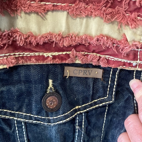 COPPER RIVET MEN'S USA STARS & STRIPES COTTON  DISTRESSED DENIM JACKET SIZE 2XL - Picture 10 of 10